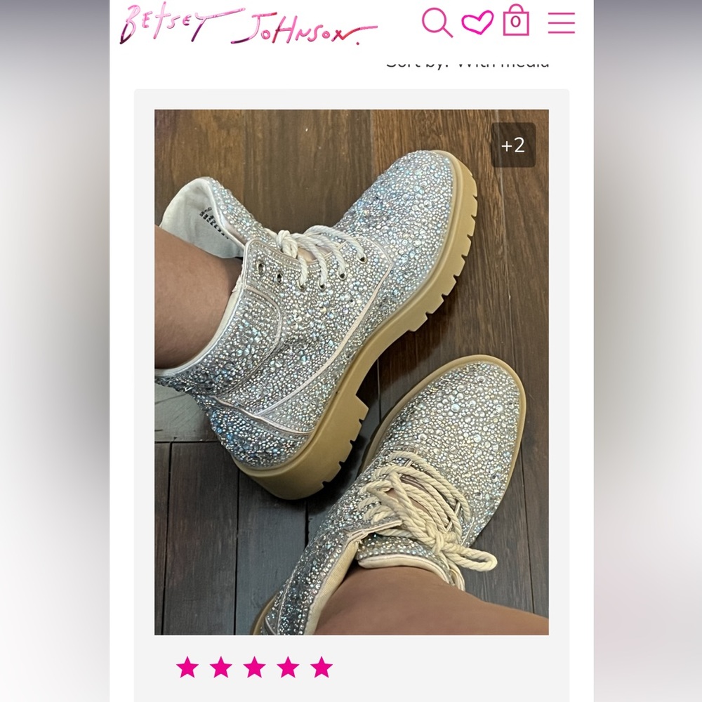 New in box Betsy Johnson rhinestone boots. Size 6 women